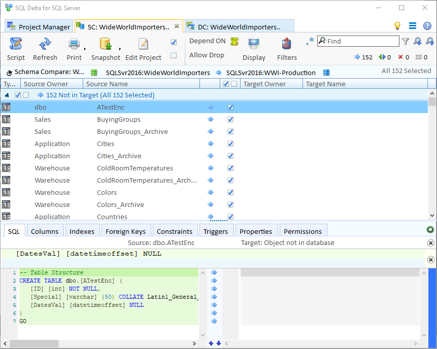 Schema Compare