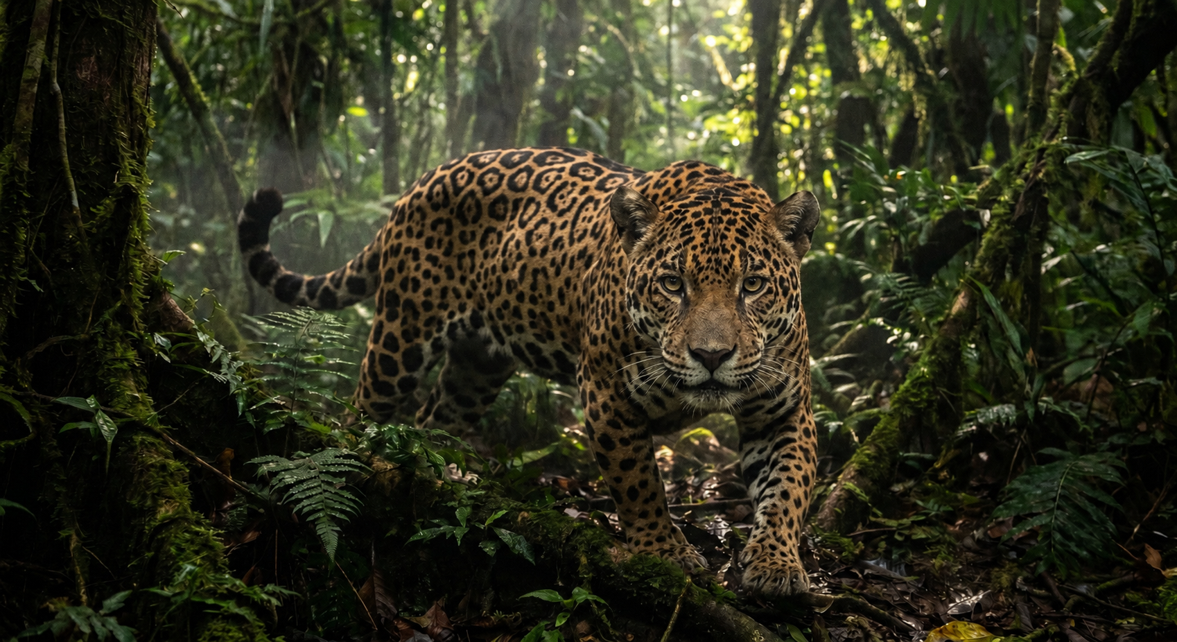 Blue-toned jaguar banner